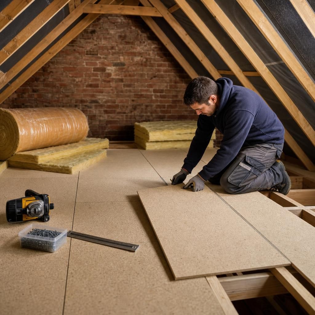 Raised loft boarding system example