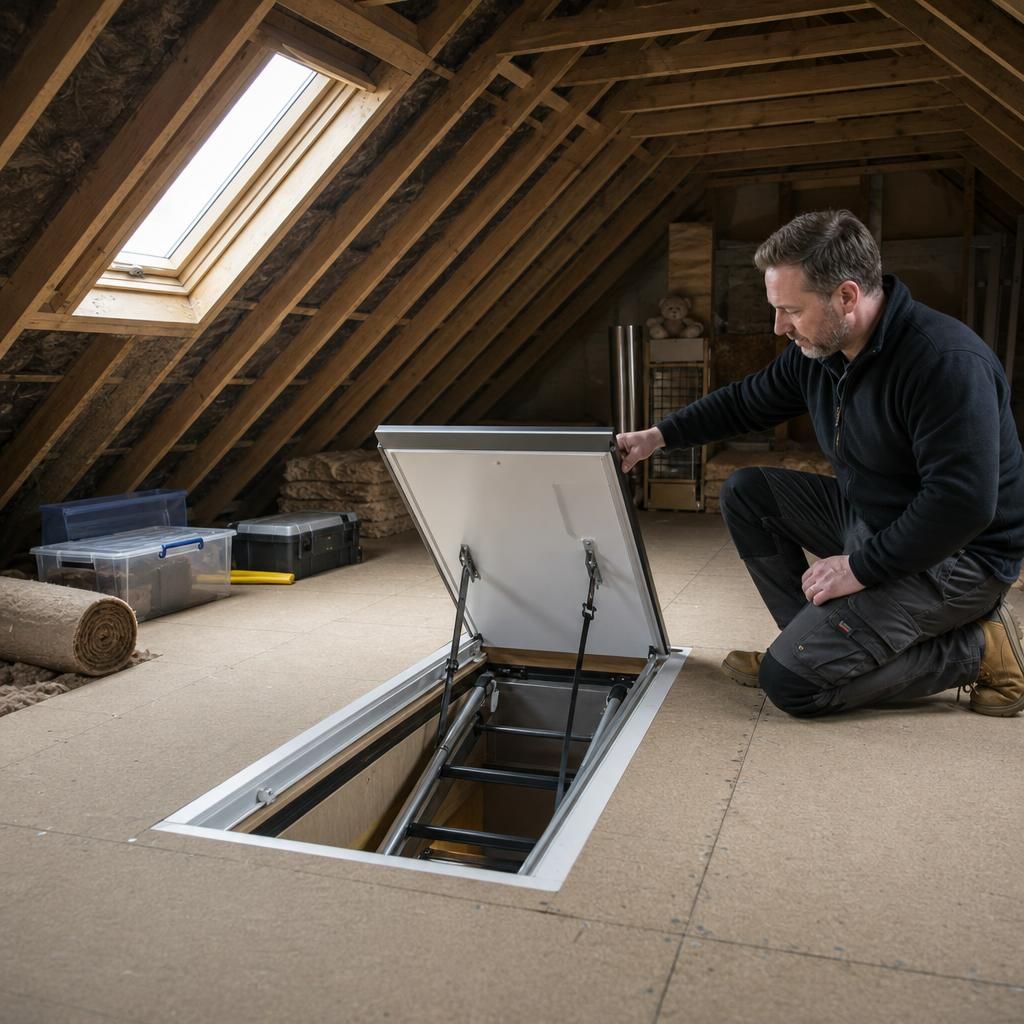 Loft hatch with insulation