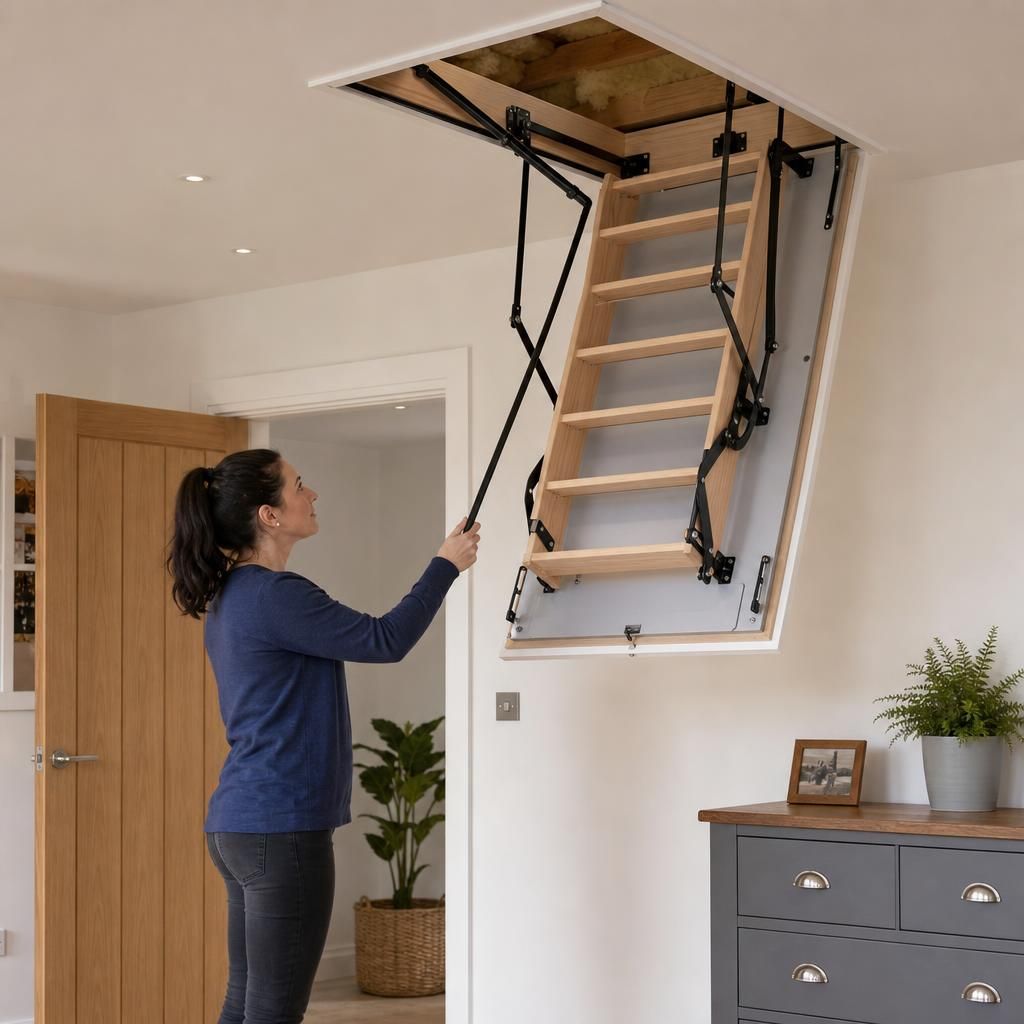 Telescopic loft ladder