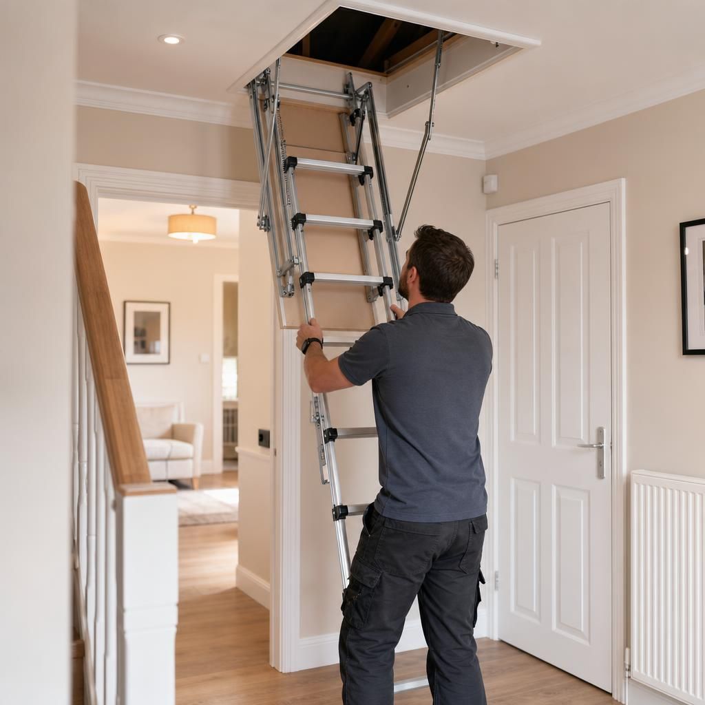 Modern electric loft ladder