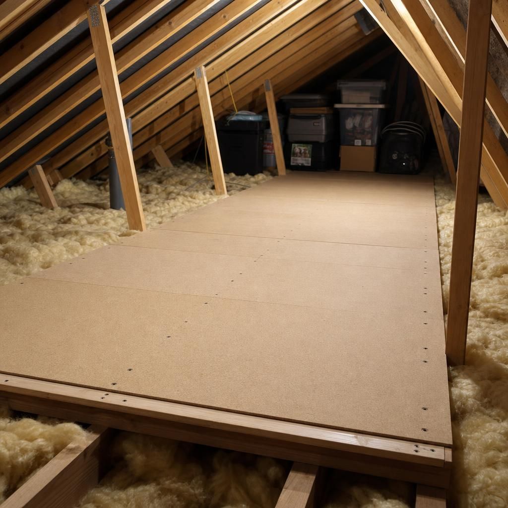 Stable loft boards providing secure storage foundation