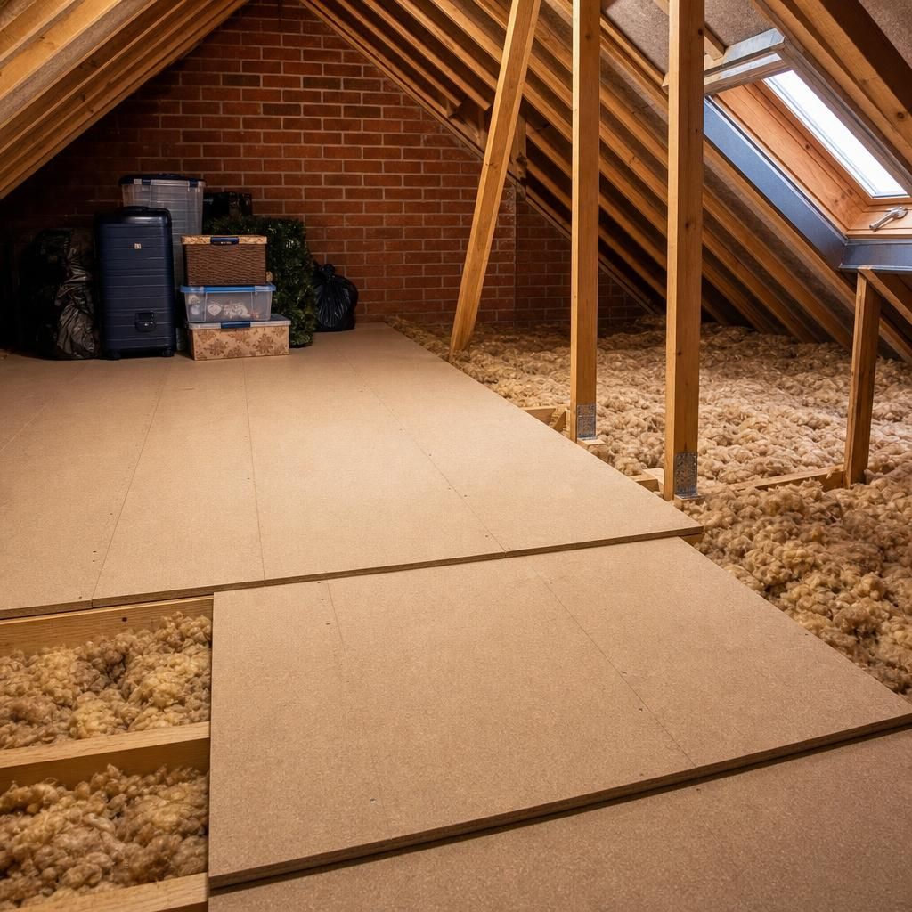 Quick and easy loft board installation for efficient coverage