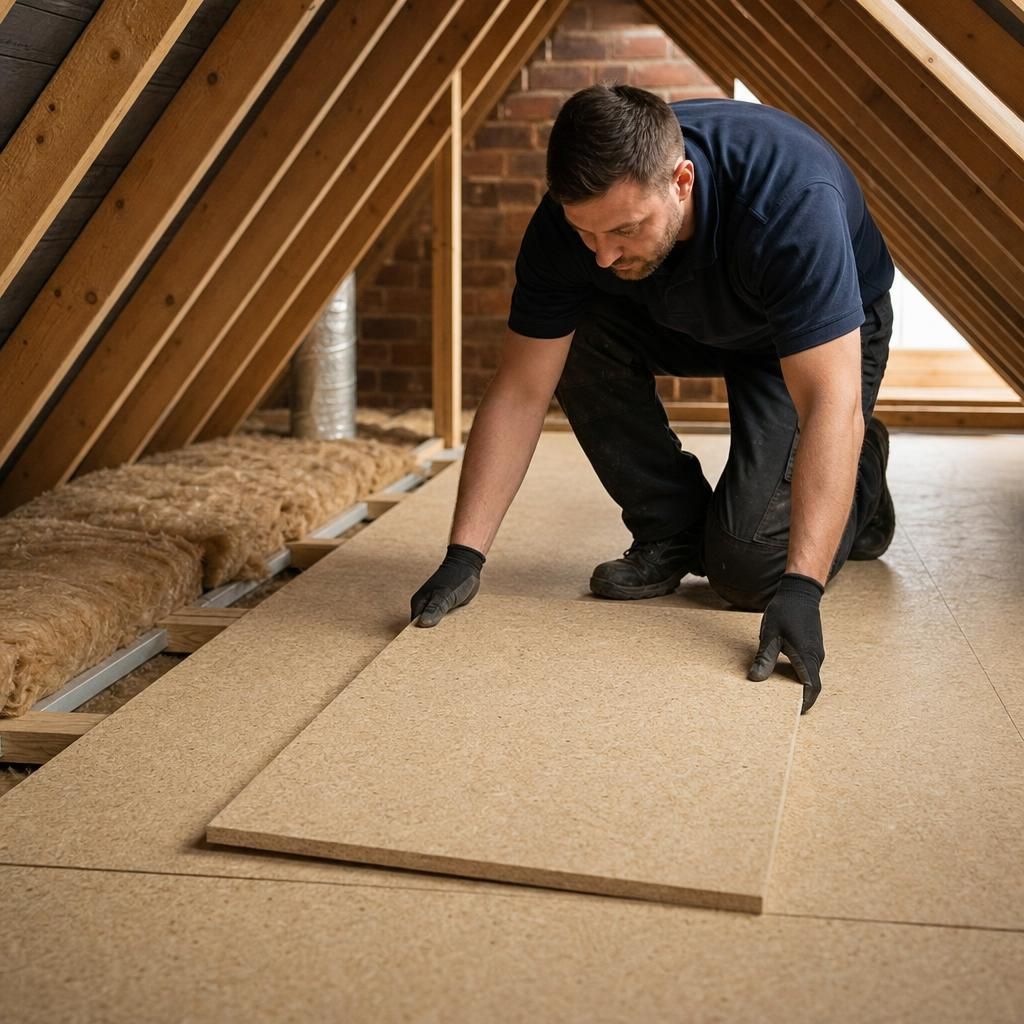 Durable loft boards supporting heavy storage
