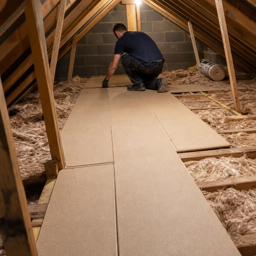 Tongue and groove loft boards