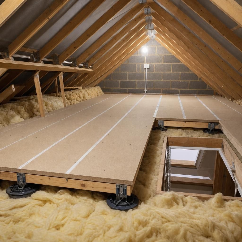 Loft boarding panel installation