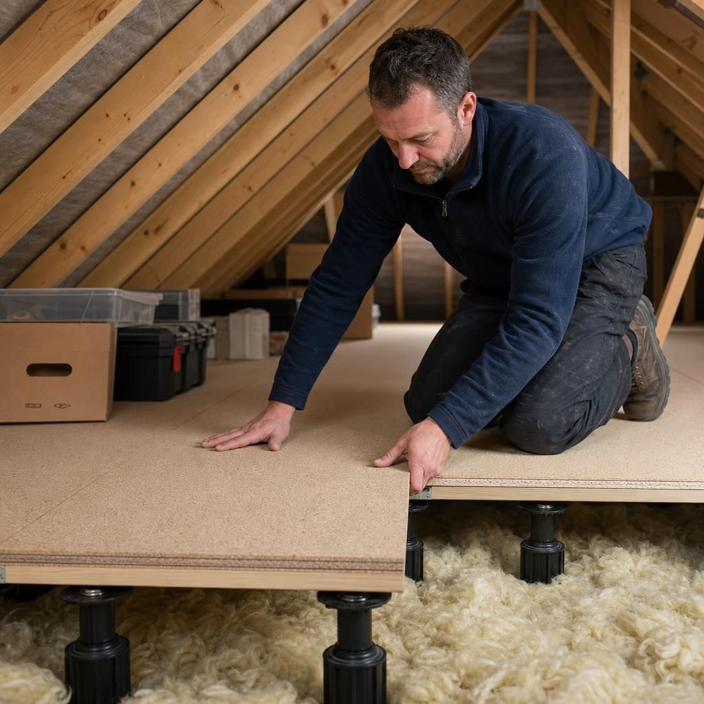 Adjustable loft boards with varied heights