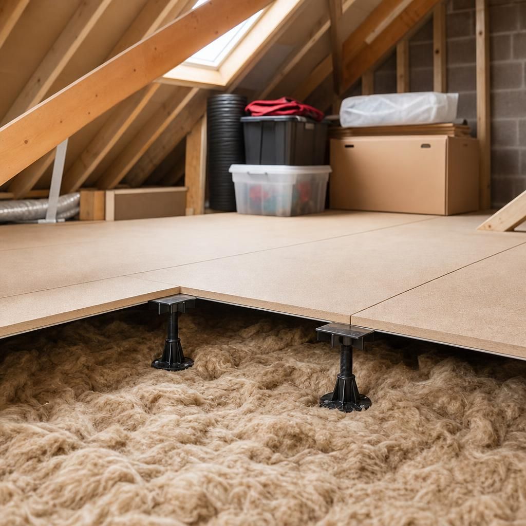 Loft flooring showing even weight distribution