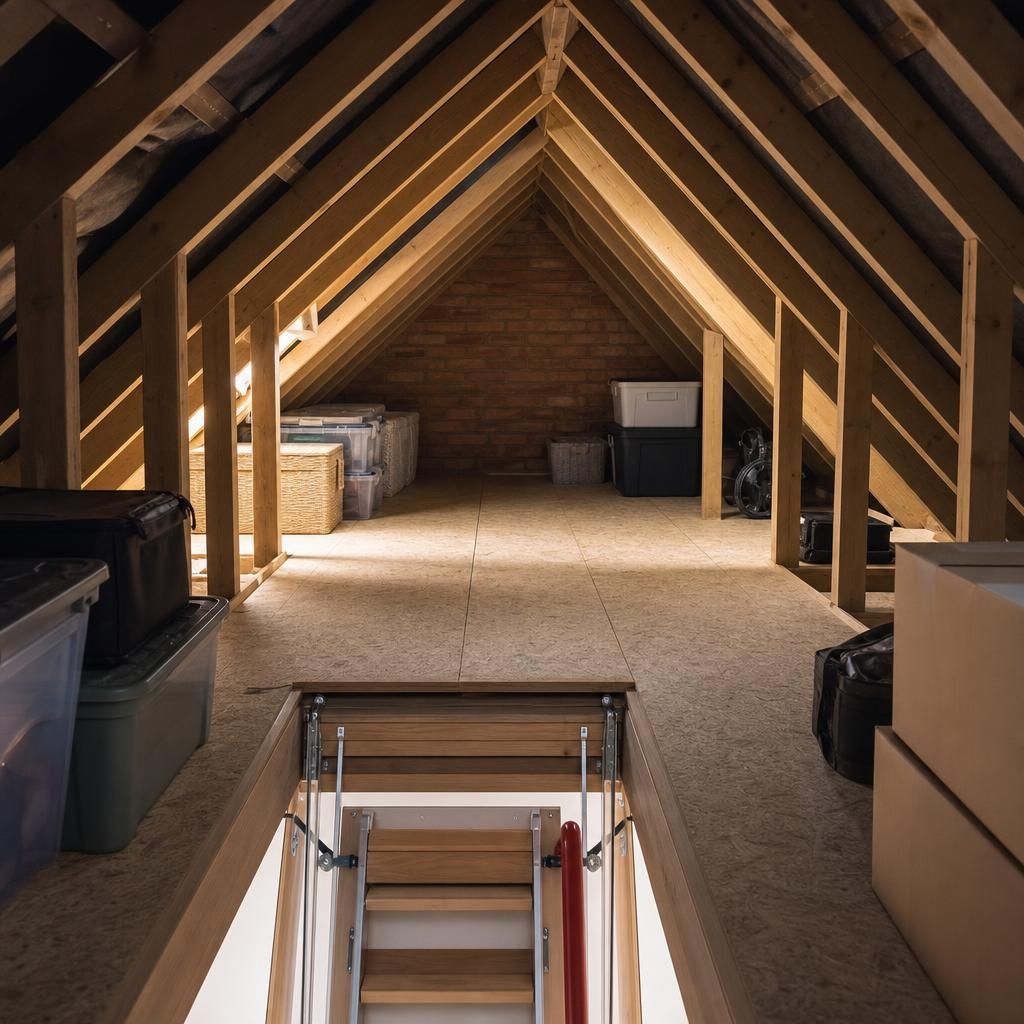 Electric loft ladder installation
