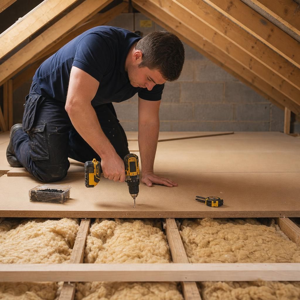 Modern loft ladders in a loft space