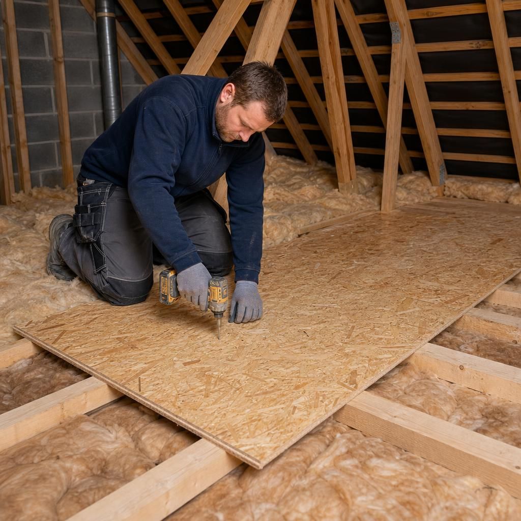 Insulating the loft before boarding