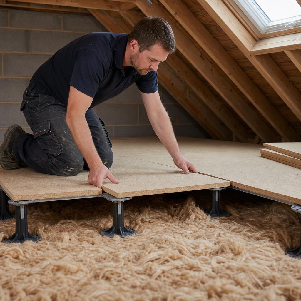 Easy installation of Loft Legs in a loft space