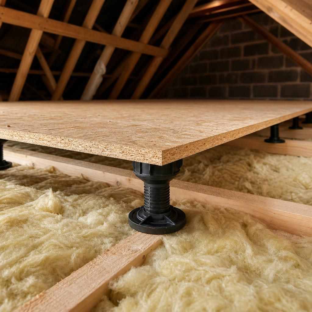 Loft with maximised storage using Loft Legs