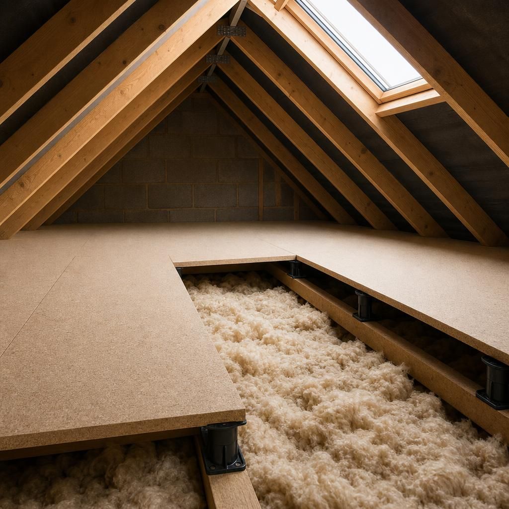 Loft hatch with pull-down ladder