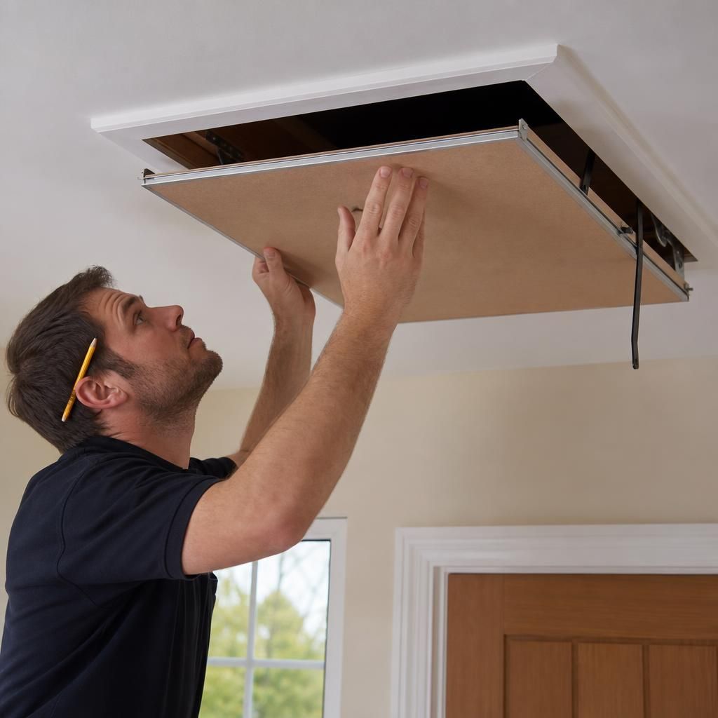 Traditional Drop-Down Loft Hatch