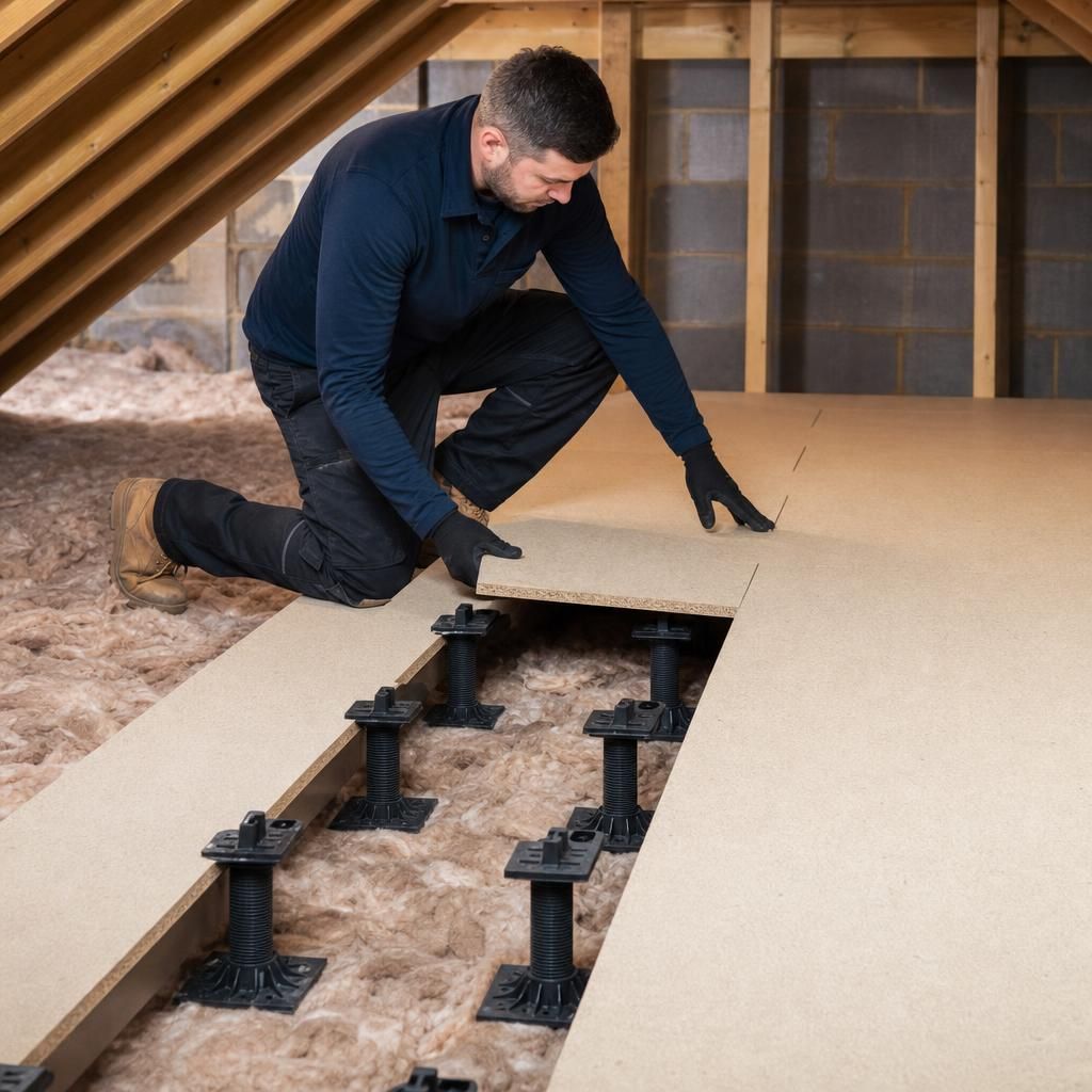 Loft insulation preserved with elevated boarding