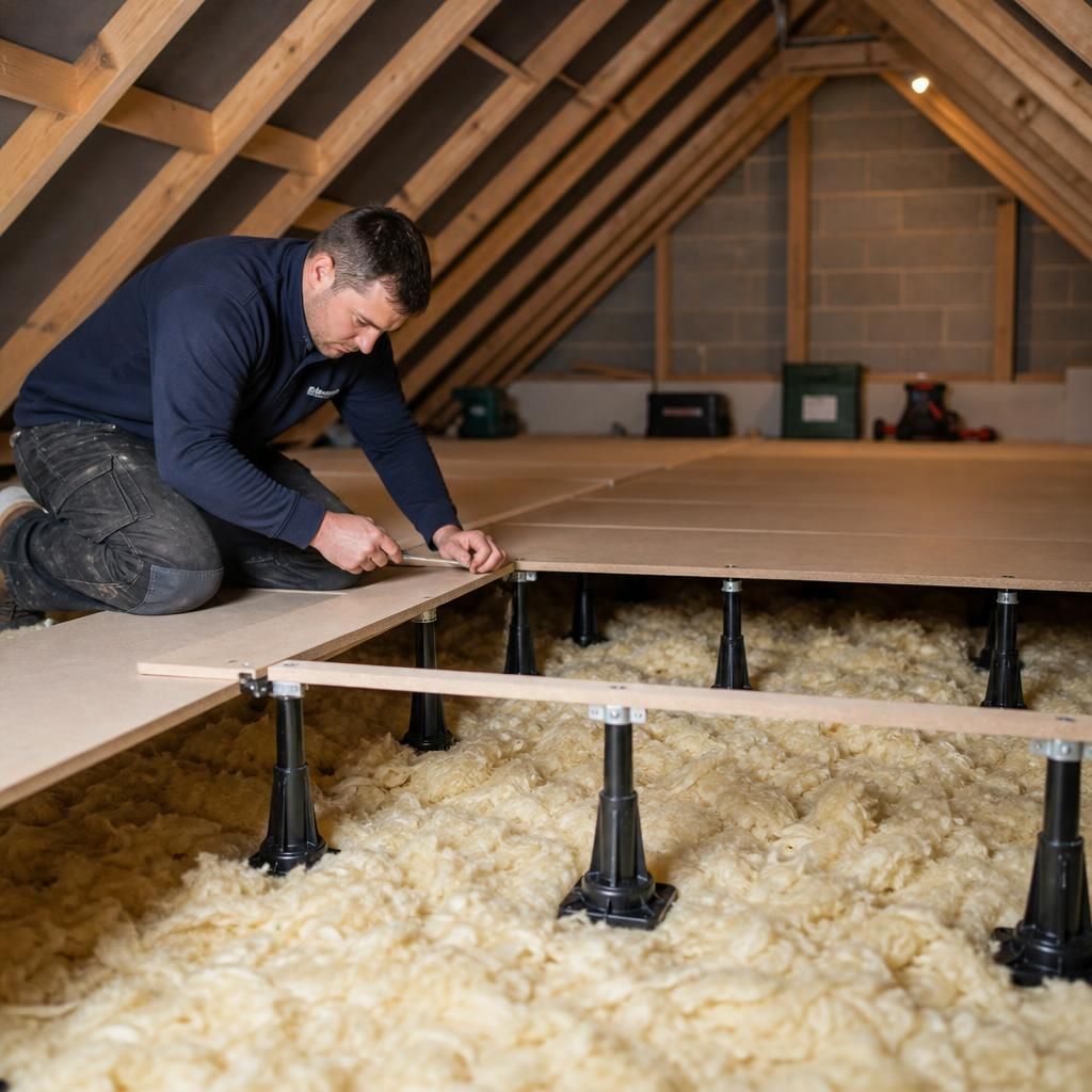 Example of adjustable loft legs