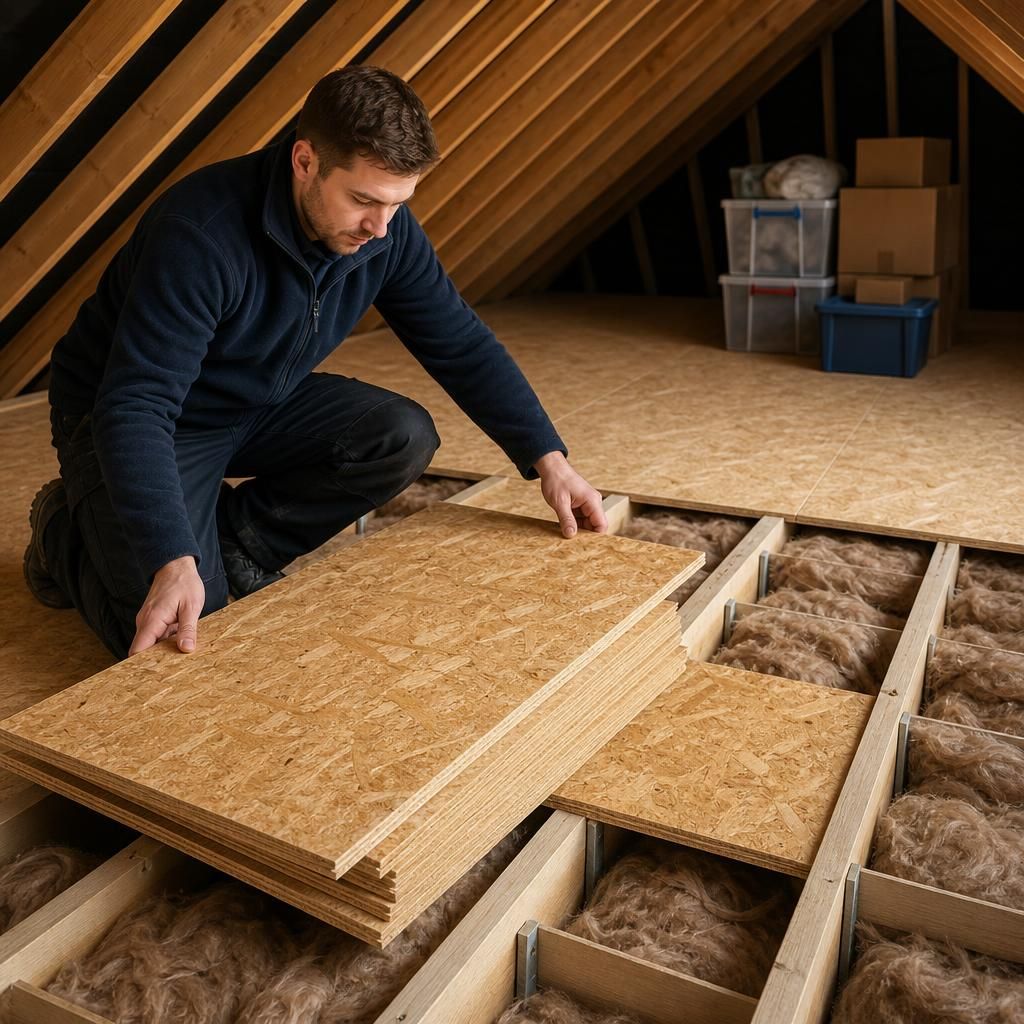 22mm loft board in residential attic