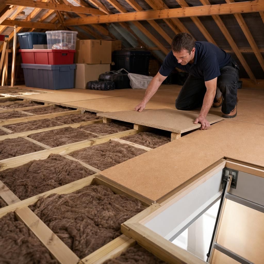 Loft board installation process
