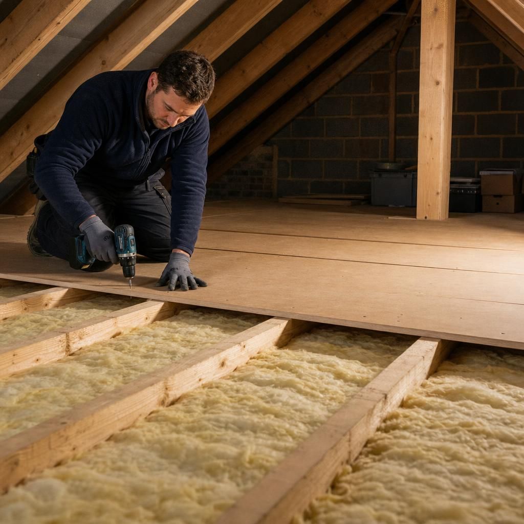 Timber raising technique for loft floors