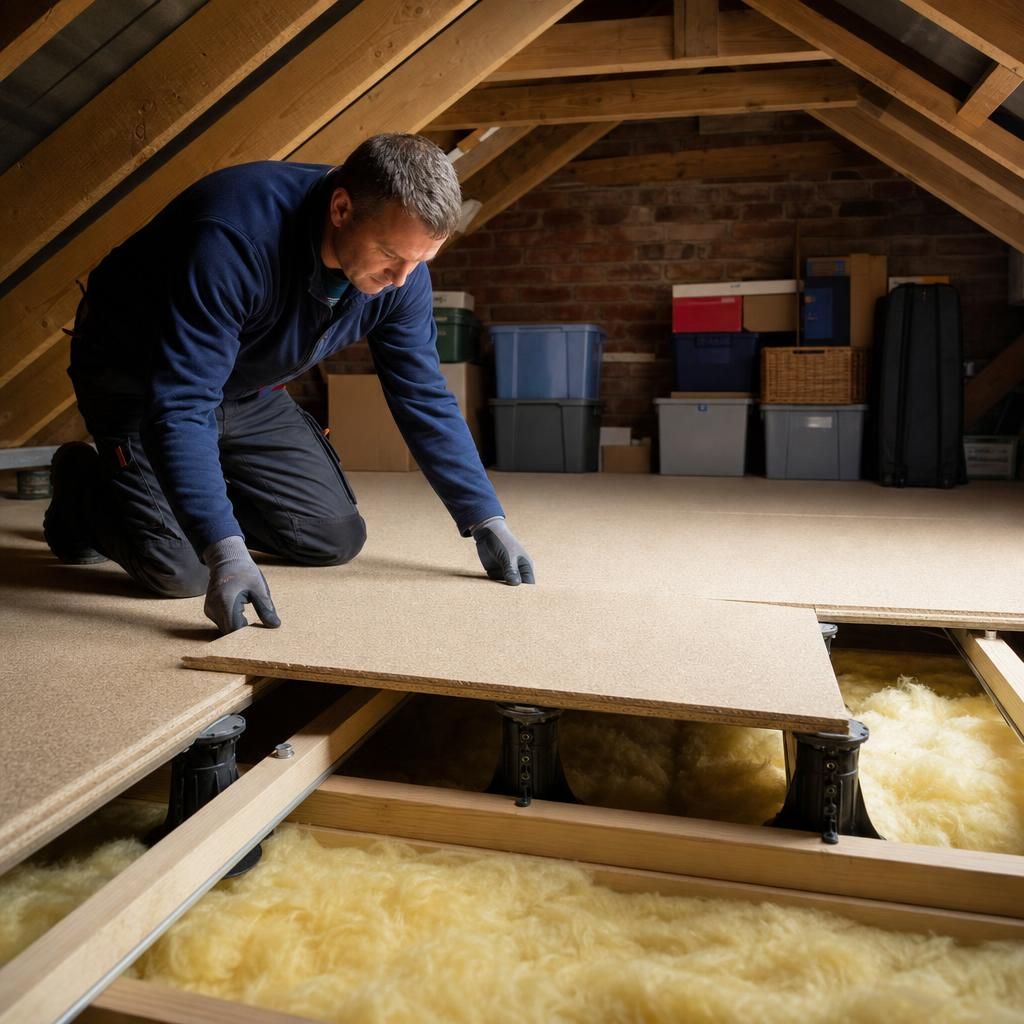 Loft storage system with insulation