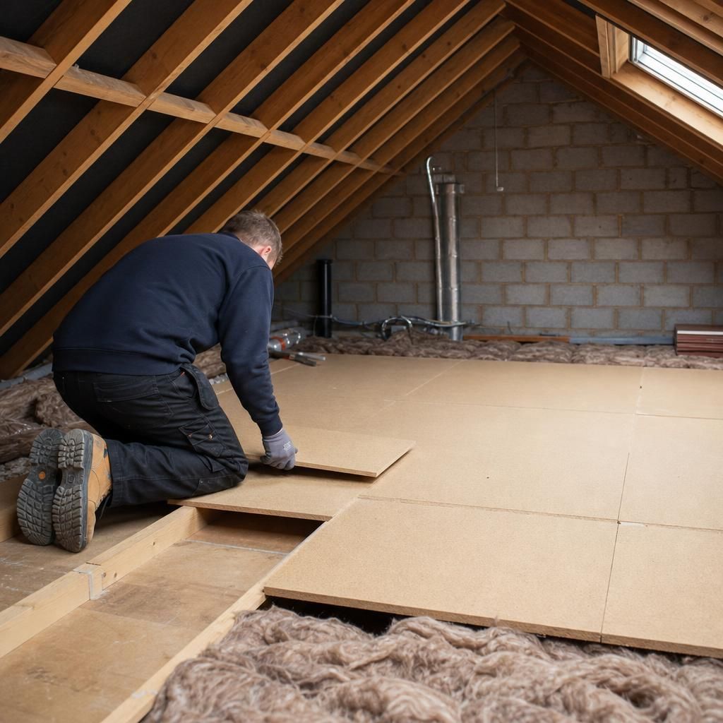 Cost-effective loft storage setup