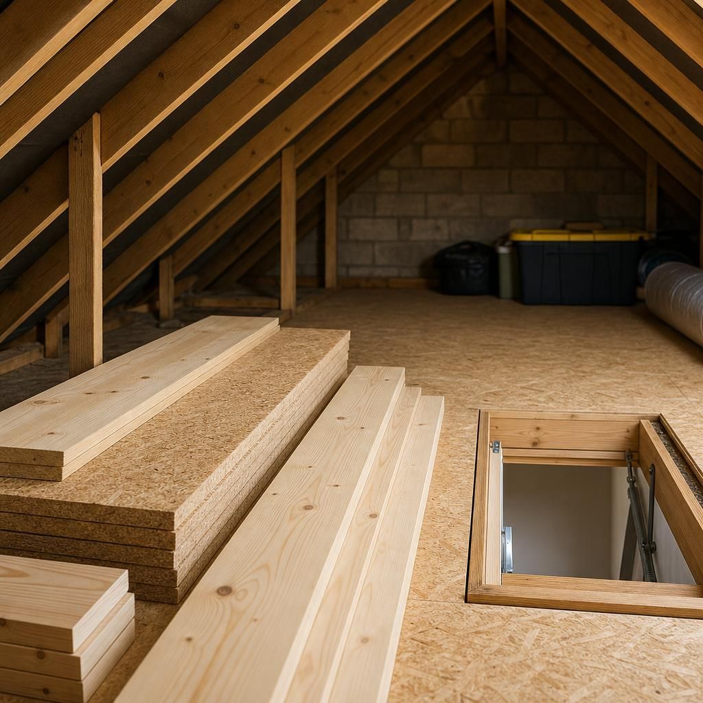 Chipboard Loft Board in Use