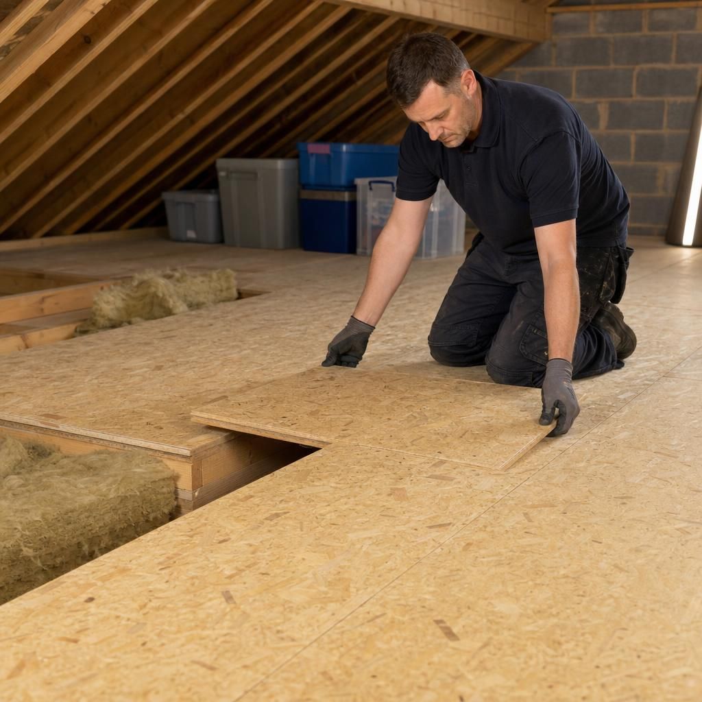 Close-up of Tongue & Groove loft board