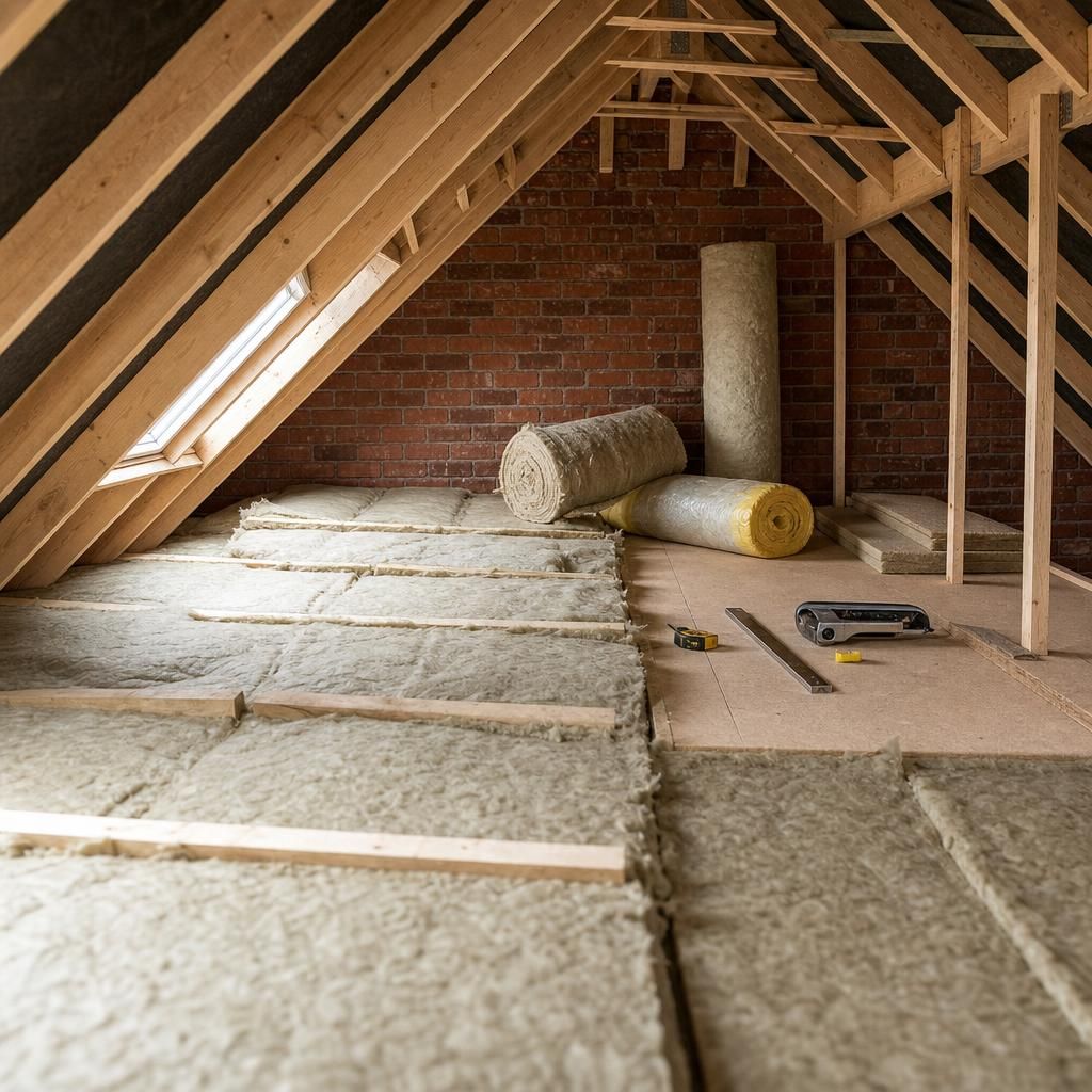 Raised boarding system installed in a loft