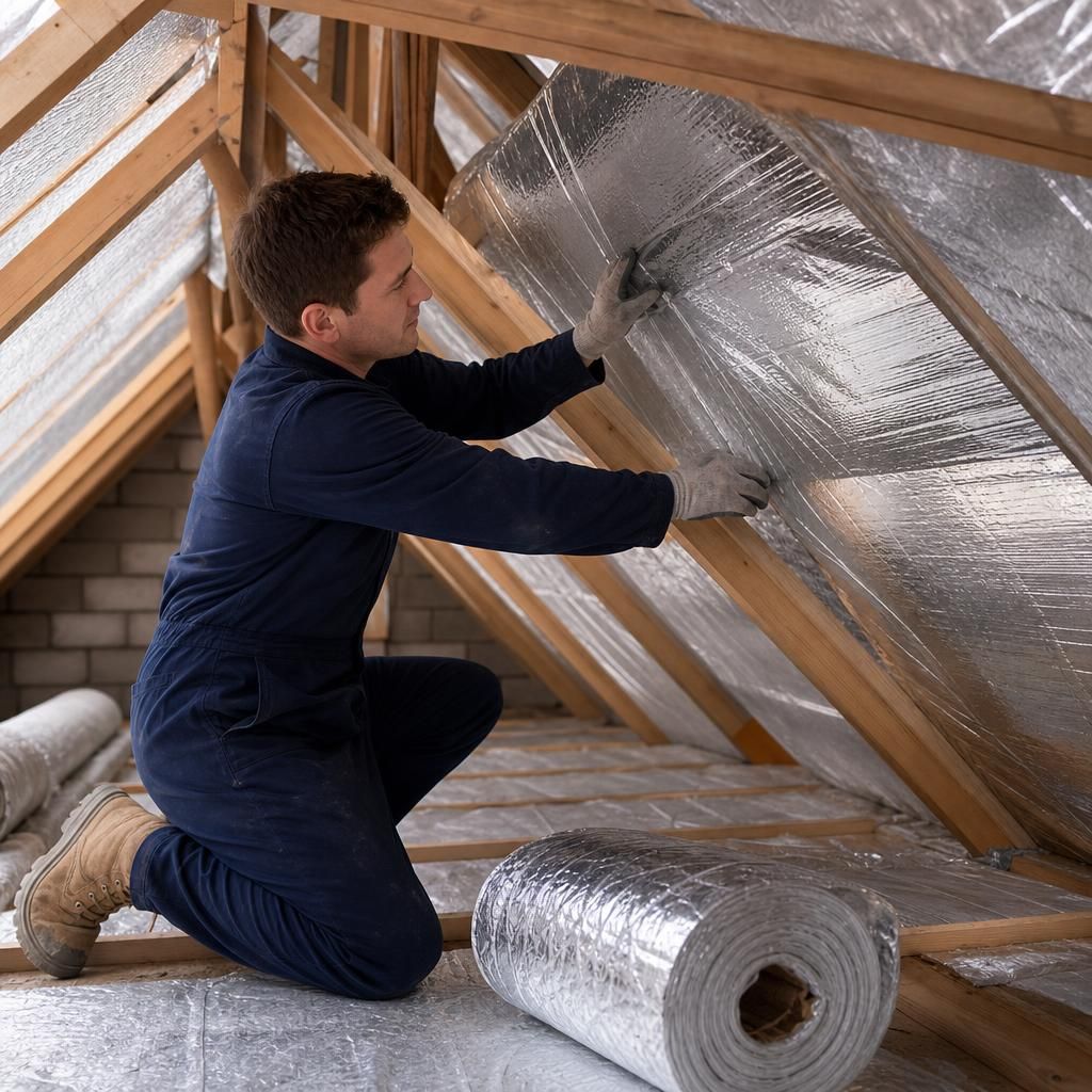Single-layer foil insulation material