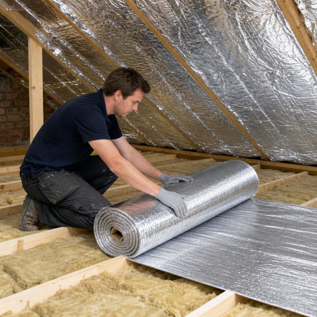 Close-up of Multifoil Insulation layers