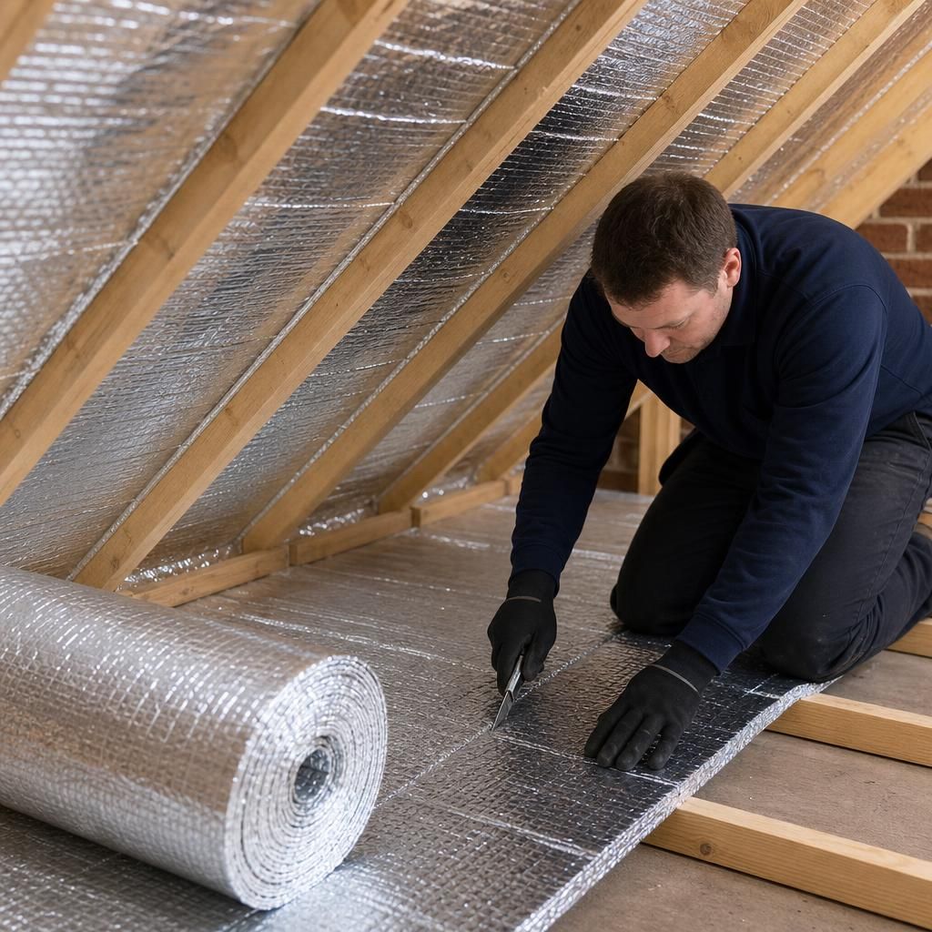 Super Foil Insulation layers installation process