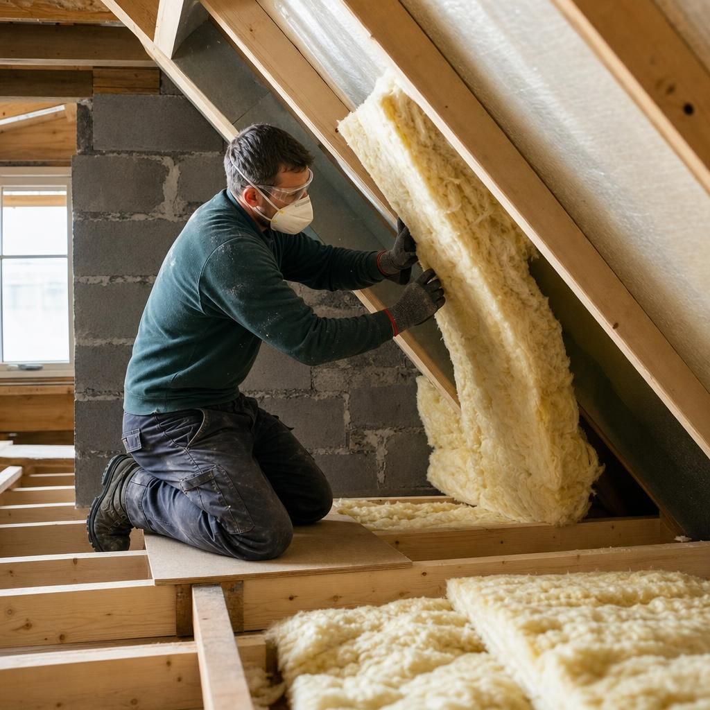 Insulated water tank in a loft
