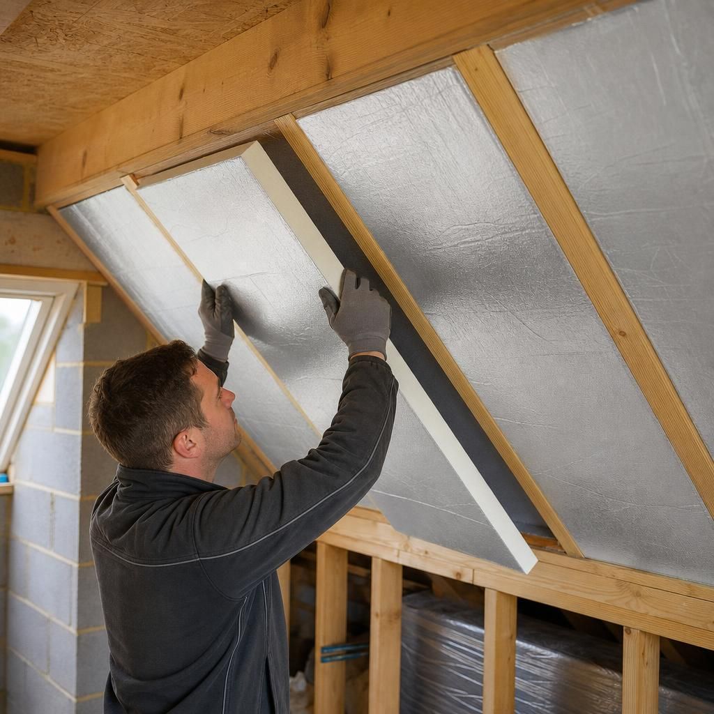 Phenolic foam insulation board in loft