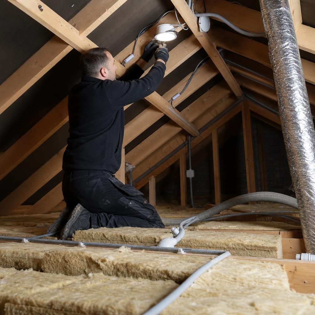 Accessible loft cables and lights