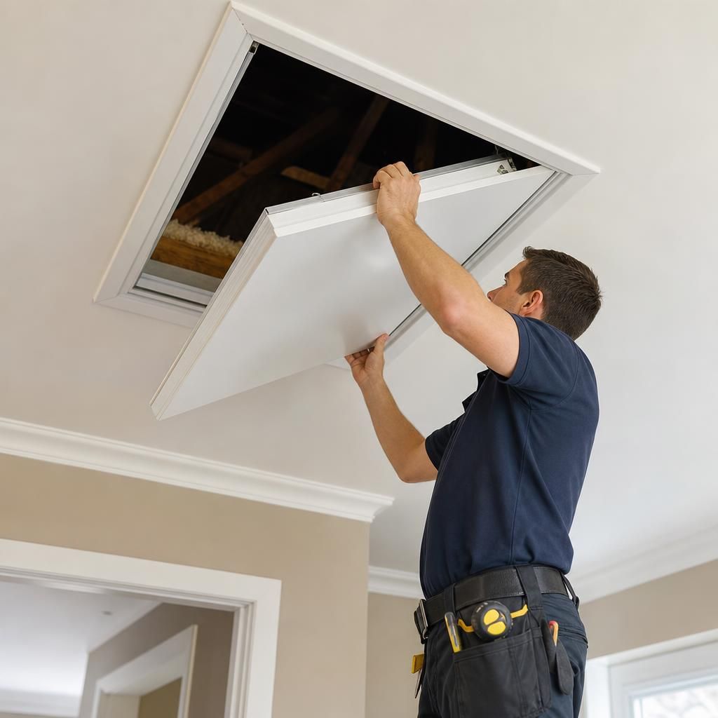 Large access door for attic entry