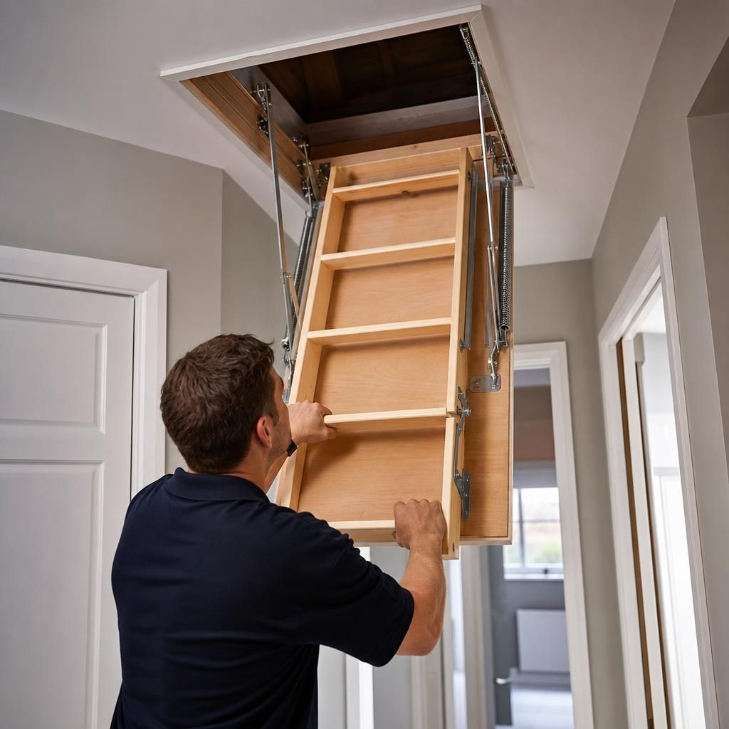 Loft hatch with locking mechanism