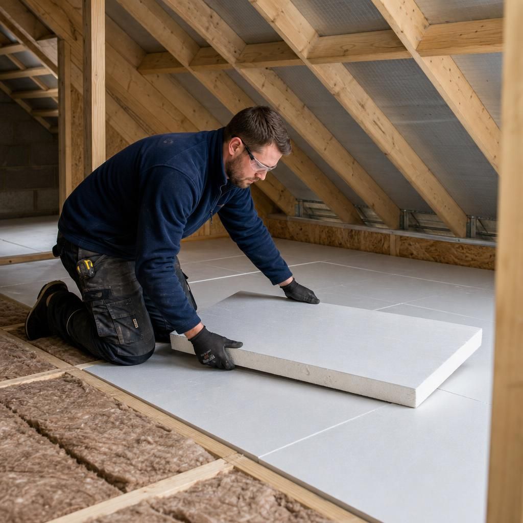 Polystyrene loft insulation panels