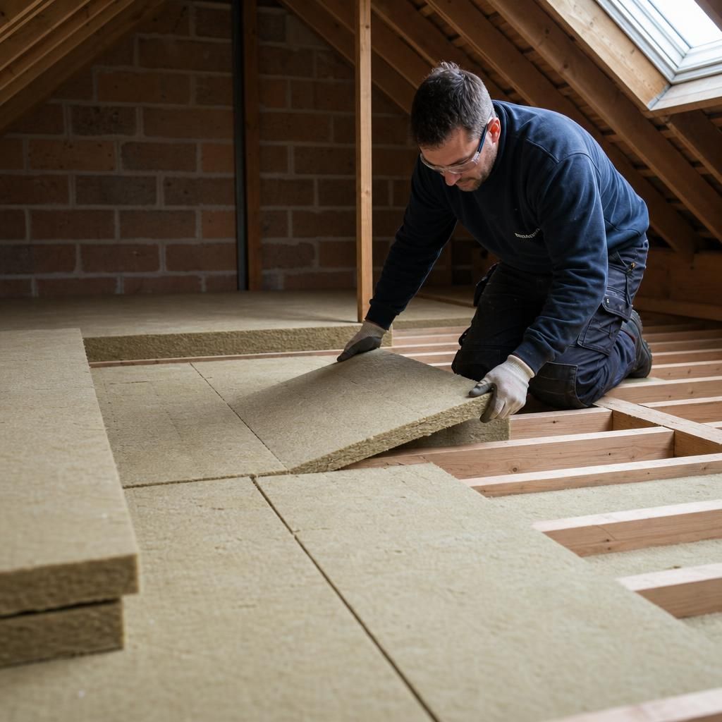 Loft insulation board with precise thickness measurements