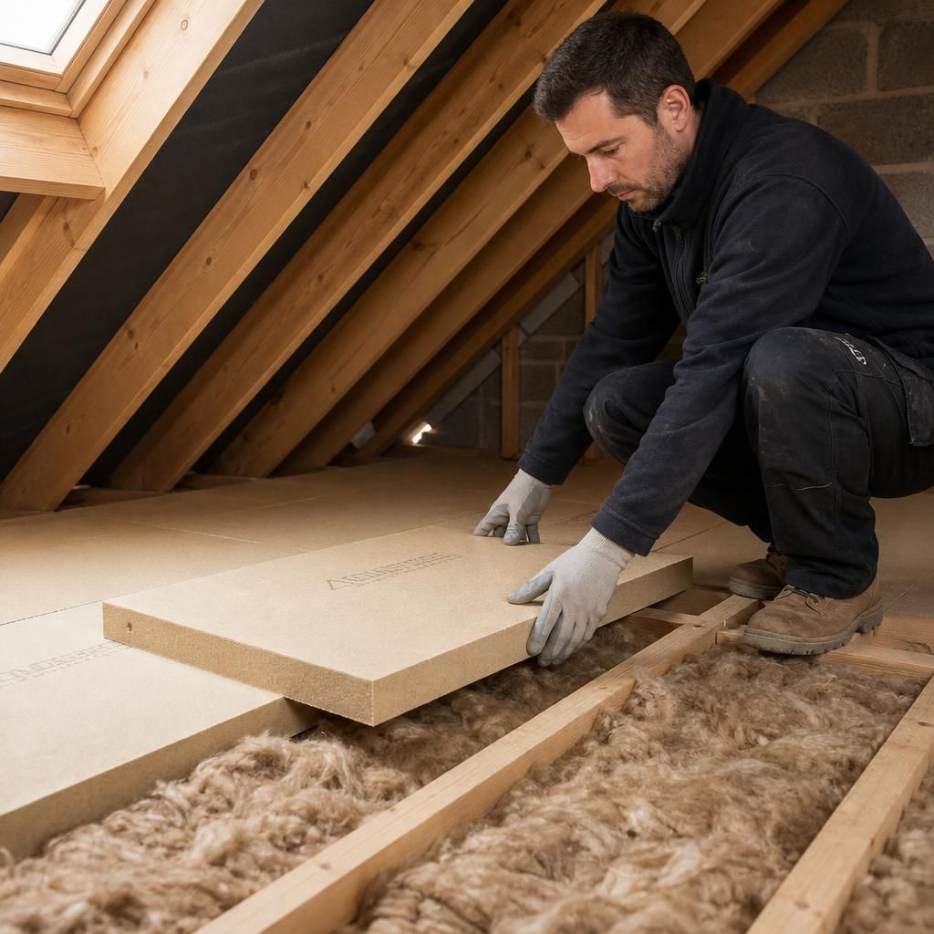 Insulated loft with maintained ventilation