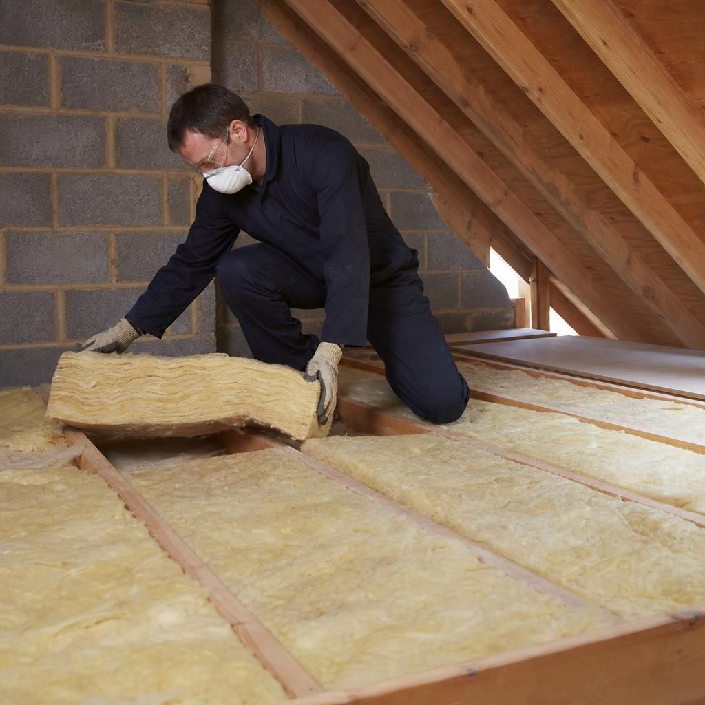 Insulation specialist assessing a loft