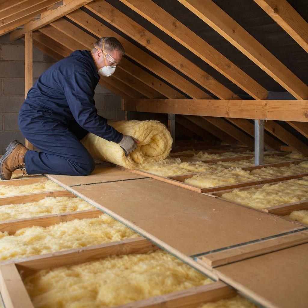 Loft hatch installation in progress
