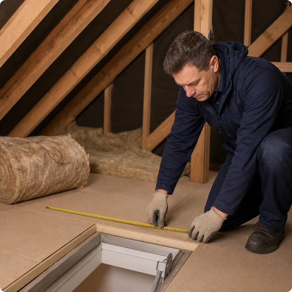 Rigid foam boards used for loft insulation