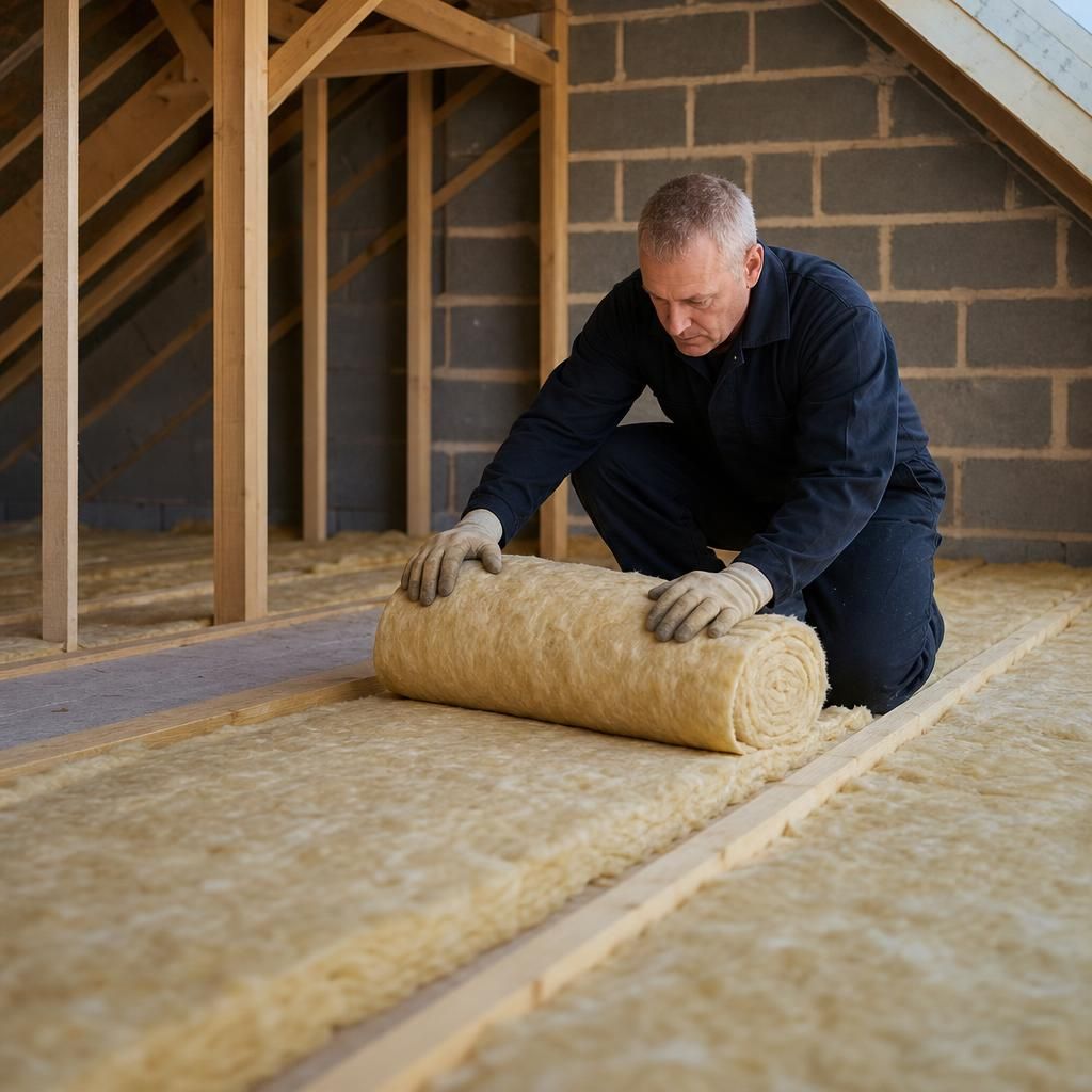 Loft insulation used alongside storage solutions