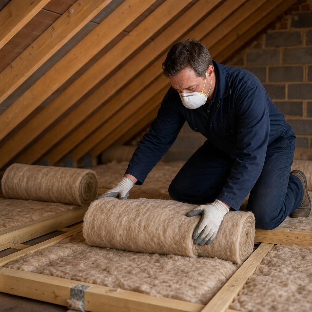 A home with loft insulation under the roof