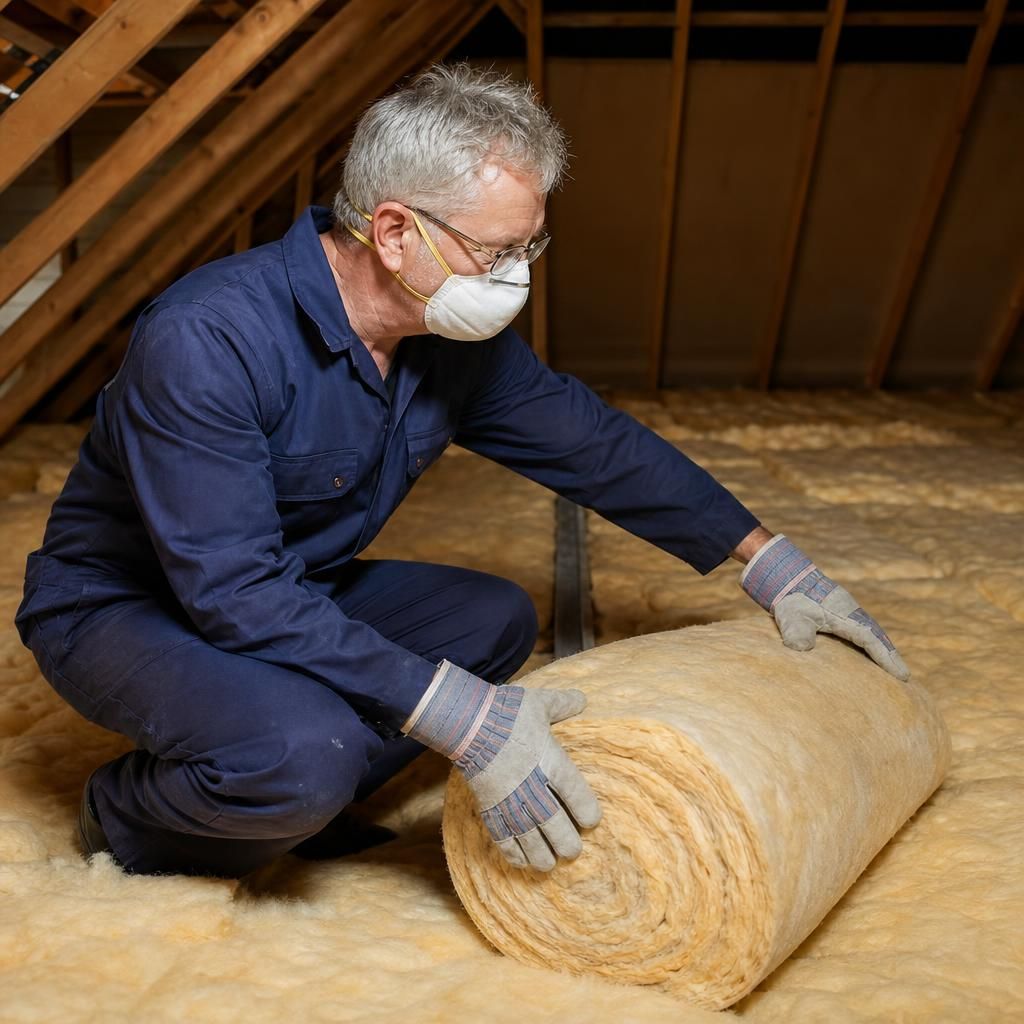 Rigid loft insulation panels installation process
