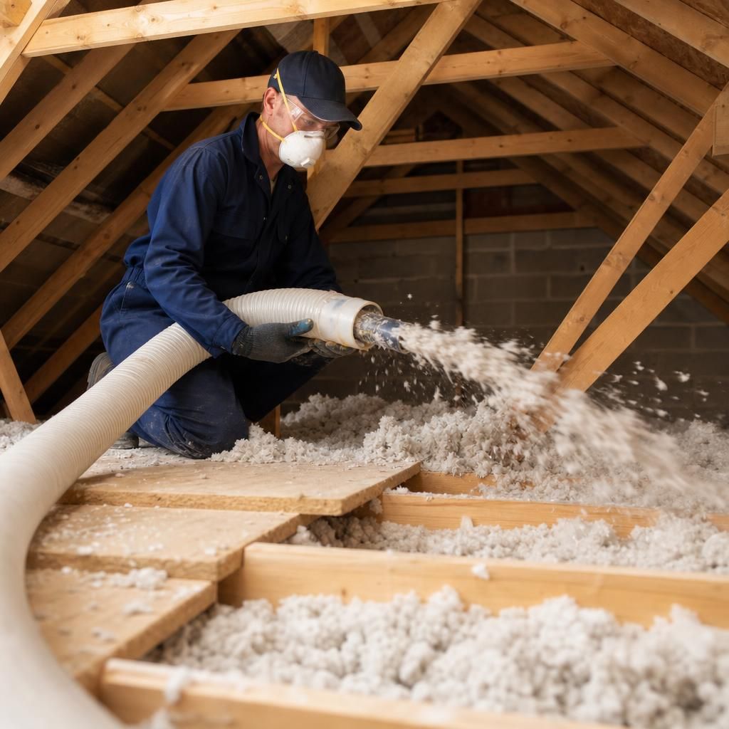 Insulation being integrated with loft structure