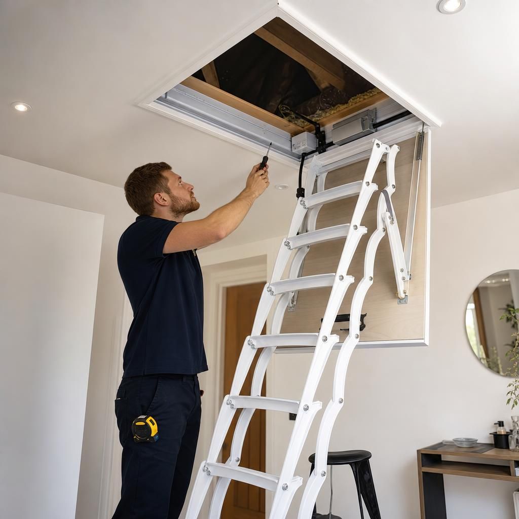 Remote control for an electric loft ladder