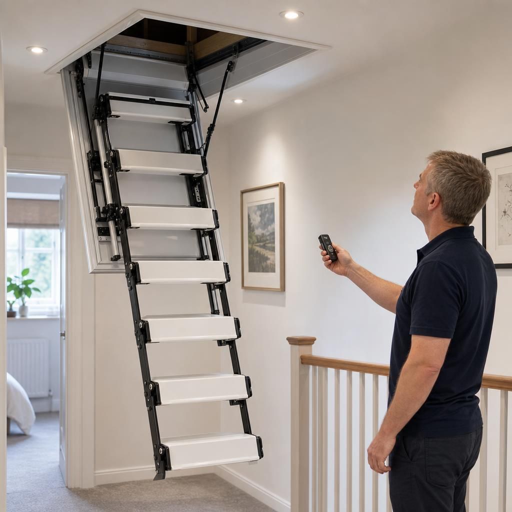 An automated electric loft ladder