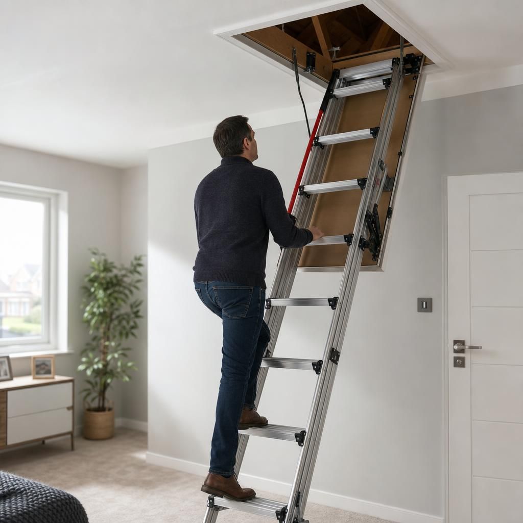 Foldaway Wooden Loft Stairs