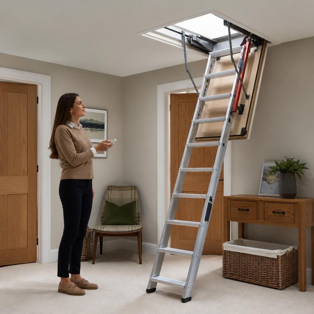 Loft Stairs with Safety Handrails